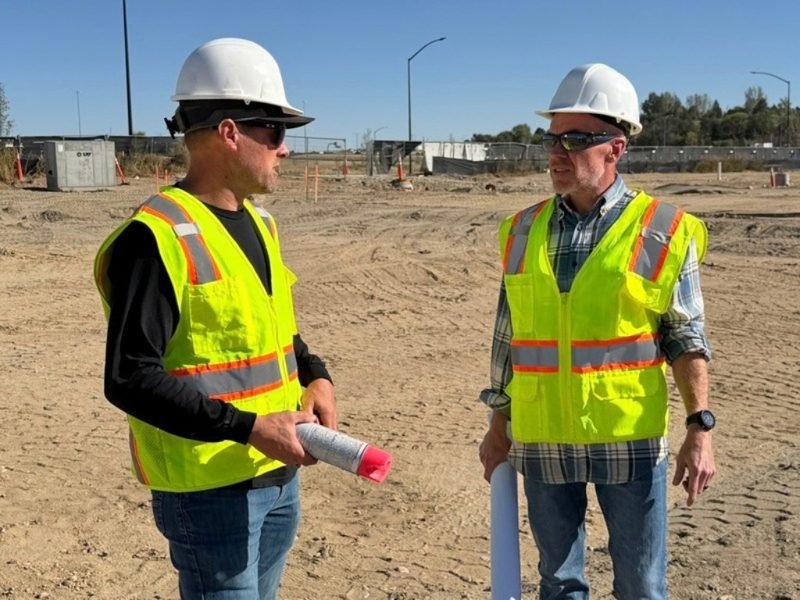 Sean Sundwall at a road construction site