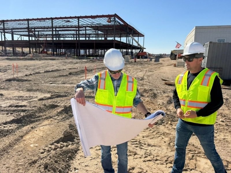 Sean Sundwall at a road construction site