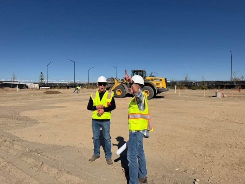 Sean Sundwall at a road construction site