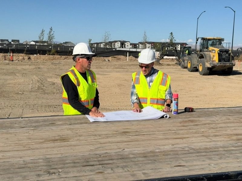 Sean Sundwall at a road construction site