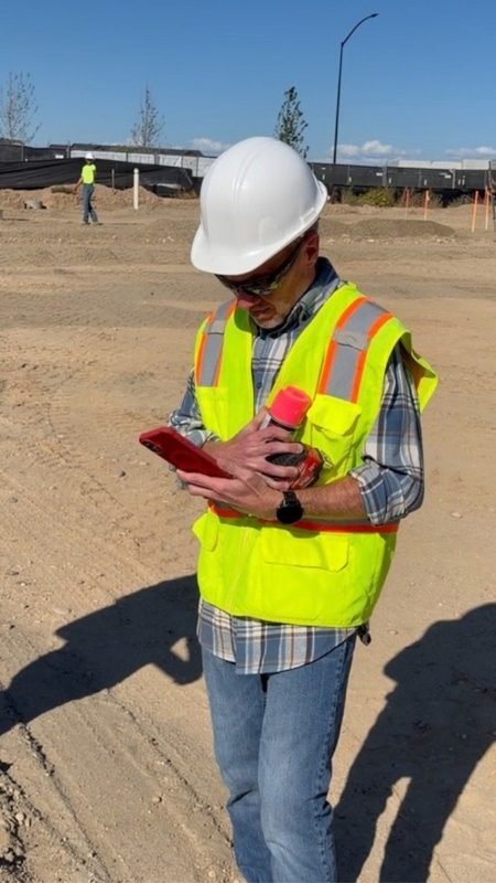 Sean Sundwall at a road construction site